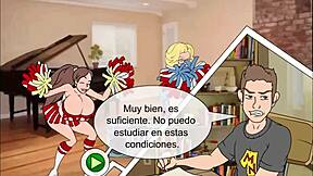 Big tits and ass, family cheer squad in Spanish