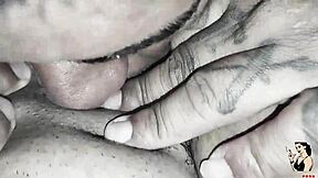 Stepmother's pussy sucking and anal creampie with a big cock