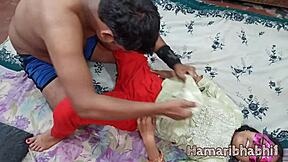 Beautiful Indian woman in hot scene with big assets and hard sex