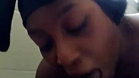 Harley likes to suck big black cock and gets her throat wet
