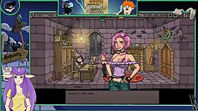 Harry Potter witch trainer in anime style, sexy gameplay