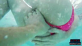 Real poolside POV with amateur girlfriends getting fucked hard