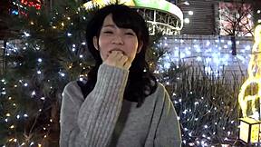 this japanese med student turned wild, getting bent over for a hot cumshot.