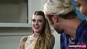 Inked stepmother and stripper gets it hard from her young stepson and others.