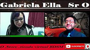 Gabriela, webcam model, in schoolgirl and BDSM scenes in podcast 2.