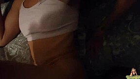 Young student in missionary position with a hairy vagina and a big dick