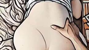 White girl meets Taurian man with big dick in cartoon world