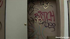 Mason Moore's hardcore bathroom scene with a blowjob, tits, and ass fucking
