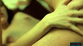 Young Spanish red-haired girl likes to dominate him