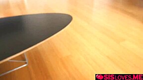 Stepson's hardcore doggy style sex with small boobed girl in her bedroom