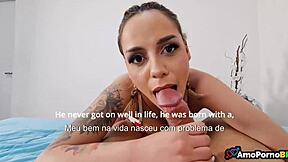Beautiful Latina gets old cock hard as a rock