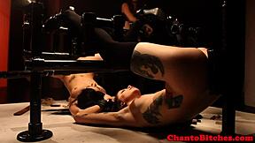 Lesbian domination: Mistress and her slaves