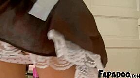 Finger play and deep throat blowjob with a cute 19-year-old European slut