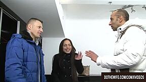 Cuck helps his wife take a BBC and cum on ass