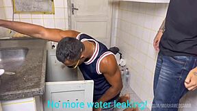 The plumber who was working next door came over and he was very much into it