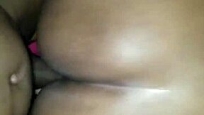 Amateur black beauty Mz Juicy Vette gets her ass spanked and fucked
