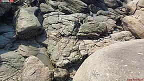 Wild beach adventure turns into raw, gay, outdoor sex video