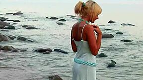 Masha’s big natural tits and beautiful body are on display in this amateur video