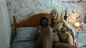 Amateur black beauty gets saucy in interracial encounter