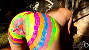 Targeted twerk workout with hot girlfriend and friend