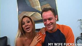 See how your wife is satisfied by a handsome man with a big dick