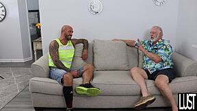 step father and step son fuck stripper date in group clip 1