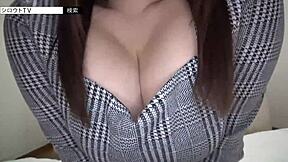 Amateur Asian girl gets her big boobs fucked hard