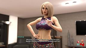 Big tits bouncing in animated 3D playthrough
