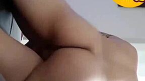 Amateur wife gets fucked by her husband while sitting down