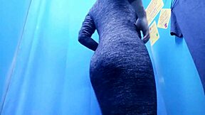 Russian MILF in real dressing room changing clothes