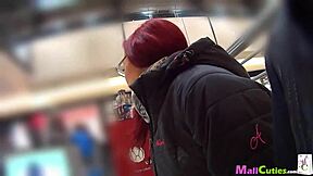 Young Czech redhead gets free shopping with sex act