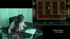 Commented gameplay of Naked Truths with big natural tits