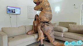Big ass Latina teen gets fucked by trex lover