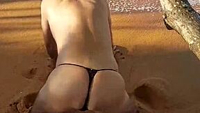 Ladysilva Latina Gay Showing Hot Ass at Beach, Let’s Fuck