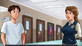 Hot teachers and college students in homemade porn video Summertime saga 85