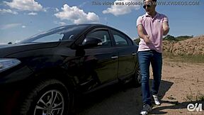 Straight lads try out gay car wash and sex with erection