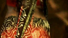 Sultry Indian dancer performing a hot erotic dance routine