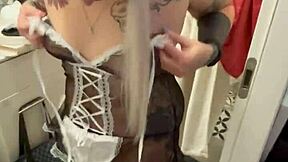 Alina’s sexy maid costume in the penthouse makes her even more appealing