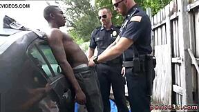 A gay police officer catches a serial vandals of the XXX nature in the act