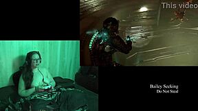 Beautiful brunette plays Naked Dead Space in part 8