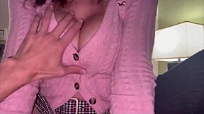 A big-chested adult with toys and an 18-year-old boy cumming on the ass cheeks