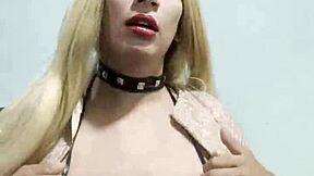 Beautiful transsexual masturbates and you should not miss it