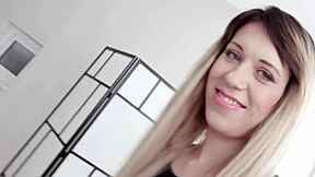 Russian beauty gets soaked and wildy fucked in public