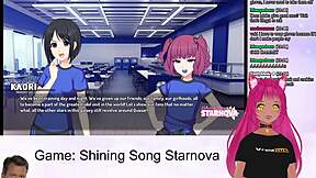 Vtuber Lewdneko continues the visual novel adventure in Shining Song Starnova with Aki’s route