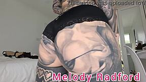Melody Radford's black and red lingerie haul with closeups