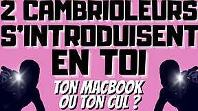 Gay French double penetration audio experience with amateurs