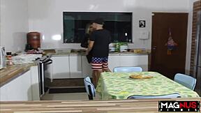 Married man gets kinky with gym teacher in hot threesome with transsexual