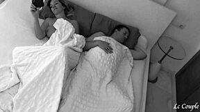 late at night, wife got horny watching porn and started sucking her husband's dick.