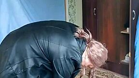 Fat gay crossdresser shows off his big ass