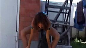 Topless teen Tamara's outdoor striptease is a real treat